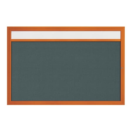 Slim Enclosed Corkboard, 36x36, Black Alum Frame/Rubber